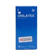 Классические презервативы Unilatex Natural Plain - 12 шт. + 3 шт. в подарок - Unilatex - купить с доставкой в Абакане