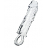 Прозрачная насадка с петлёй для фиксации - 14 см. - ToyFa - в Абакане купить с доставкой