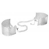 Серебристые наручники-браслеты Desir Metallique Handcuffs - Bijoux Indiscrets - купить с доставкой в Абакане