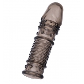 Дымчатая закрытая насадка ToyFa XLover с чешуйками и пупырышками - 13,5 см. - ToyFa - в Абакане купить с доставкой