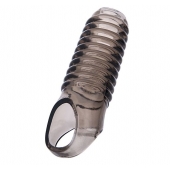 Дымчатая насадка с рёбрышками и подхватом мошонки ToyFa XLover - 12,5 см. - ToyFa - в Абакане купить с доставкой