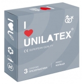 Презервативы с рёбрами Unilatex Ribbed - 3 шт. - Unilatex - купить с доставкой в Абакане