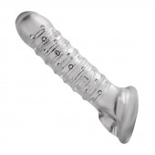 Утолщающая ребристая насадка на пенис - Доминирующее кольцо - в Абакане купить с доставкой