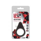 Чёрное эрекционное кольцо LIT-UP SILICONE STIMU RING 1 BLACK - Dream Toys - в Абакане купить с доставкой