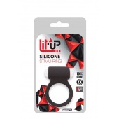 Чёрное эрекционное виброкольцо LIT-UP SILICONE STIMU RING 3 BLACK - Dream Toys - в Абакане купить с доставкой
