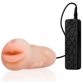 Мастурбатор-ротик с вибрацией REALSTUFF VIBRATING MASTURBATOR MOUTH - Dream Toys - в Абакане купить с доставкой