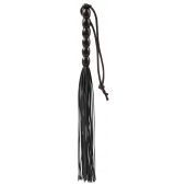 Чёрная мини-плеть из резины Rubber Mini Whip - 22 см. - Blush Novelties - купить с доставкой в Абакане