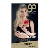Пластиковая метелочка с красными пёрышками Small Feather Tickler - 32 см. - Blush Novelties - купить с доставкой в Абакане