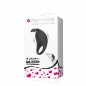 Чёрное эрекционное кольцо с вибрацией Rabbit Vibrator - Baile - в Абакане купить с доставкой