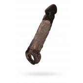 Чёрная насадка на пенис Tс подхватом - 19,5 см. - ToyFa - в Абакане купить с доставкой