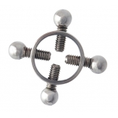 Серебристые зажимы для сосков на винтах - ToyFa - купить с доставкой в Абакане