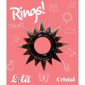 Чёрное эрекционное кольцо Rings Cristal - Lola Games - в Абакане купить с доставкой