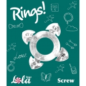 Прозрачное эрекционное кольцо Rings Screw - Lola Games - в Абакане купить с доставкой