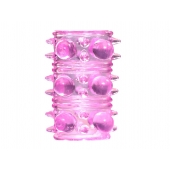 Розовая насадка на пенис Rings Armour - Lola Games - в Абакане купить с доставкой