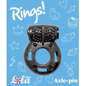 Черное эрекционное кольцо с вибрацией Rings Axle-pin - Lola Games - в Абакане купить с доставкой