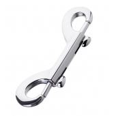 Серебристый двухсторонний карабин TOYFA Metal - ToyFa - купить с доставкой в Абакане