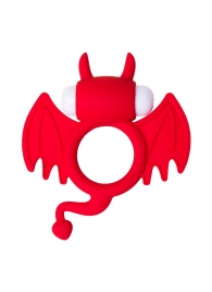 Красное эрекционное кольцо на пенис JOS COCKY DEVIL - JOS - в Абакане купить с доставкой