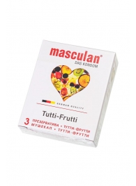 Жёлтые презервативы Masculan Ultra Tutti-Frutti с фруктовым ароматом - 3 шт. - Masculan - купить с доставкой в Абакане