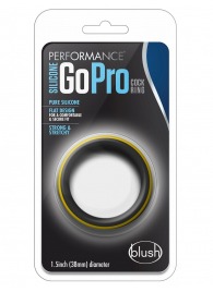 Черно-желтое силиконовое эрекционное кольцо Silicone Go Pro Cock Ring - Blush Novelties - в Абакане купить с доставкой