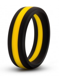 Черно-желтое силиконовое эрекционное кольцо Silicone Go Pro Cock Ring - Blush Novelties - в Абакане купить с доставкой