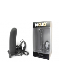 Черный страпон с вибратором Mojo Ghia - Seven Creations - купить с доставкой в Абакане