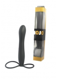 Черная насадка на пенис для двойной стимуляции Mojo BlackJack - 15 см. - Seven Creations - в Абакане купить с доставкой