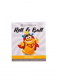 Стимулирующий презерватив-насадка Roll   Ball Banana - Sitabella - купить с доставкой в Абакане