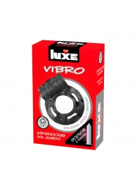 Чёрное эрекционное виброкольцо Luxe VIBRO  Африканский Эль Дьябло  + презерватив - Luxe - в Абакане купить с доставкой