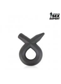Черное силиконовое эрекционное кольцо Sex Expert - Sex Expert - в Абакане купить с доставкой