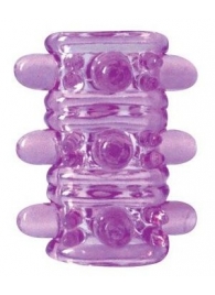 Открытая фиолетовая насадка на пенис Crystal Sleeve - 5,5 см. - Erowoman-Eroman - в Абакане купить с доставкой