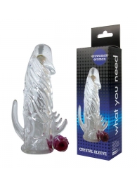 Закрытая прозрачная вибронасадка на пенис Crystal Sleeve Vibe - Bior toys - #SOTBIT_REGIONS_UF_V_REGION_NAME# купить с доставкой