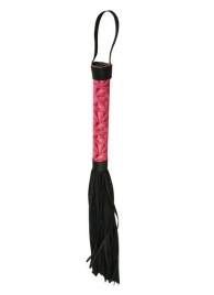 Аккуратная плетка с розовой рукоятью Passionate Flogger - 39 см. - Erokay - купить с доставкой в Абакане