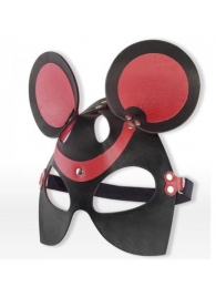 Черно-красная маска мышки из кожи - Sitabella - купить с доставкой в Абакане