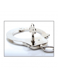 Металлические наручники Metal Handcuffs с ключиками - Pipedream - купить с доставкой в Абакане