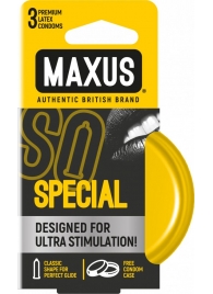 Презервативы с точками и рёбрами в железном кейсе MAXUS Special - 3 шт. - Maxus - купить с доставкой в Абакане