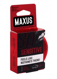 Ультратонкие презервативы в железном кейсе MAXUS Sensitive - 3 шт. - Maxus - купить с доставкой в Абакане