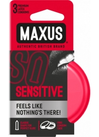 Ультратонкие презервативы в железном кейсе MAXUS Sensitive - 3 шт. - Maxus - купить с доставкой в Абакане