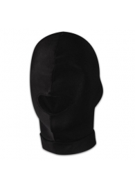 Черная эластичная маска на голову с прорезью для рта - Lux Fetish - купить с доставкой в Абакане