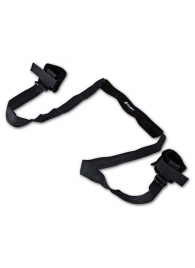 Черная поддержка с подкладкой для комфорта шеи с манжетами на лодыжки - Lux Fetish - купить с доставкой в Абакане