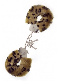 Леопардовые наручники METAL HANDCUFF WITH PLUSH LEOPARD - Dream Toys - купить с доставкой в Абакане