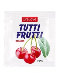Пробник гель-смазки Tutti-frutti с вишнёвым вкусом - 4 гр. - Биоритм - купить с доставкой в Абакане