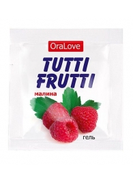 Пробник гель-смазки Tutti-frutti с малиновым вкусом - 4 гр. - Биоритм - купить с доставкой в Абакане