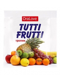 Пробник гель-смазки Tutti-frutti со вкусом тропических фруктов - 4 гр. - Биоритм - купить с доставкой в Абакане