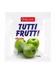 Пробник гель-смазки Tutti-frutti с яблочным вкусом - 4 гр. - Биоритм - купить с доставкой в Абакане