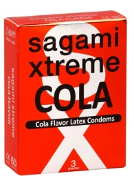 Ароматизированные презервативы Sagami Xtreme COLA - 3 шт. - Sagami - купить с доставкой в Абакане