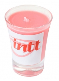 Массажная свеча для поцелуев Strawberry с ароматом клубники - 30 гр. - INTT - купить с доставкой в Абакане