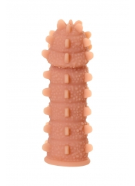 Телесная реалистичная насадка KOKOS Extreme Sleeve 04 с дополнительной стимуляцией - 12,7 см. - KOKOS - в Абакане купить с доставкой