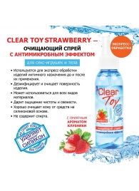 Очищающий спрей для игрушек CLEAR TOY Strawberry - 100 мл. - Биоритм - купить с доставкой в Абакане
