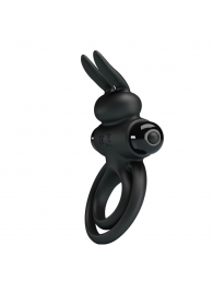 Черное эрекционное кольцо с вибростимуляцией клитора Vibrant Penis Ring III - Baile - в Абакане купить с доставкой
