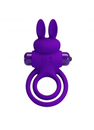 Фиолетовое эрекционное кольцо с вибростимуляцией клитора Vibrant Penis Ring III - Baile - в Абакане купить с доставкой